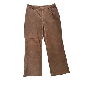 Lands End Brown Corduroy Pants Womans SZ 10